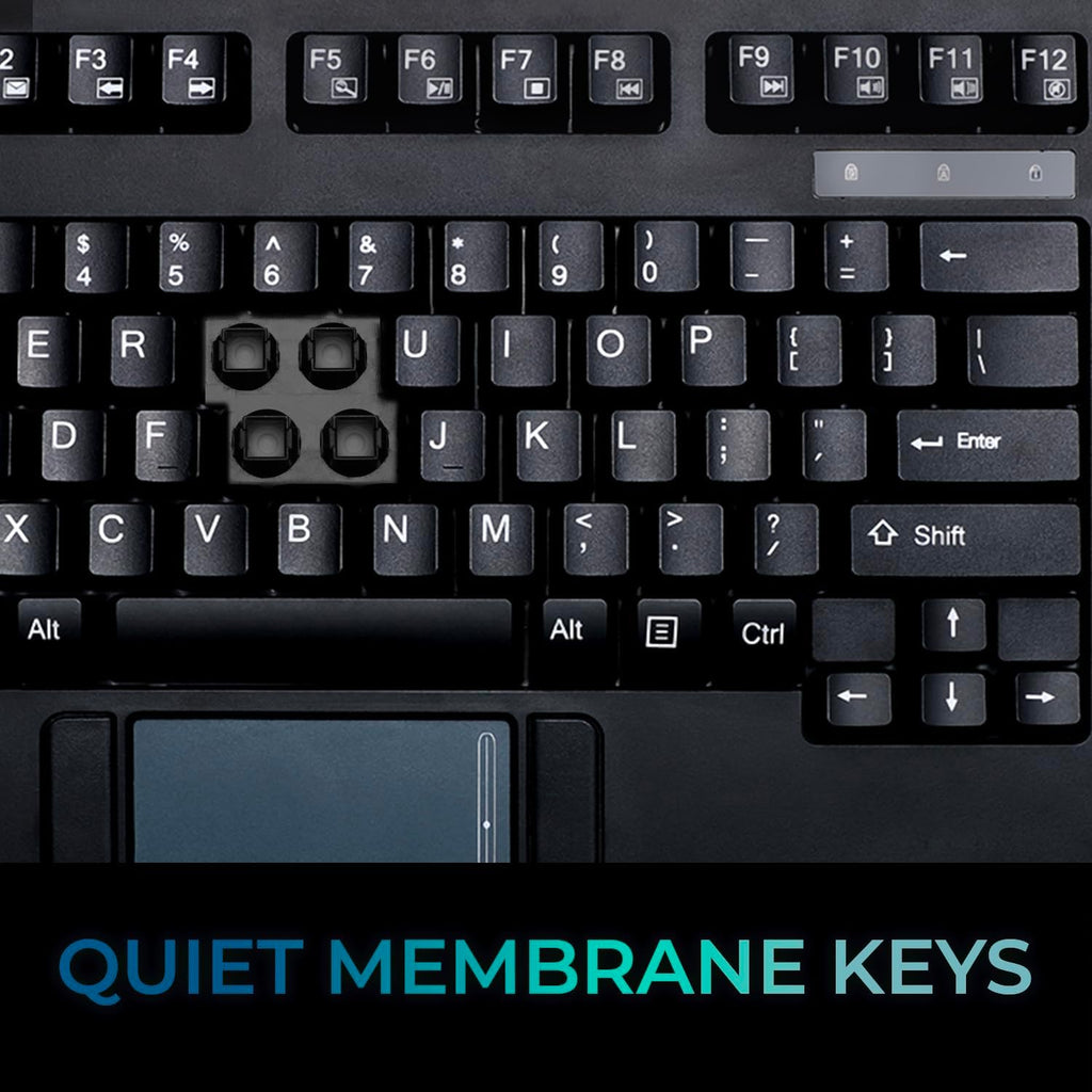 Adesso AKB-425UB - Easytouch Rackmount USB Touchpad Keyboard, Black