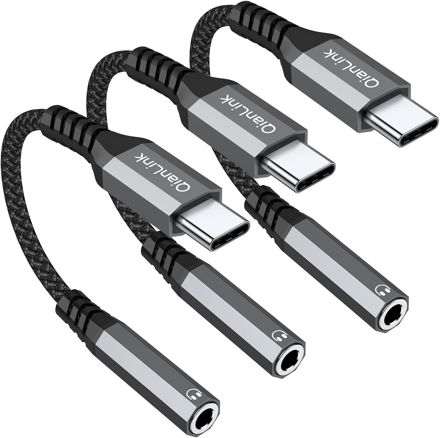 USB Type C to 3.5mm Female Headphone Jack Adapter, (3-Pack) USB C to Aux Audio Dongle Cable Cord for iPhone 15 16 17 Pro Max, Samsung Galaxy S25 S24 S23 S22 S21 S20 Ultra, Note 20, Pixel 8 9,iPad Pro