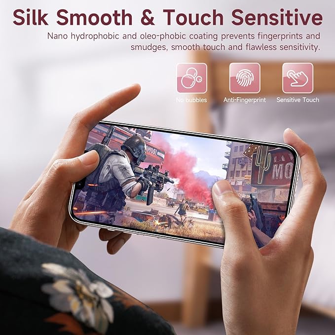 Fotbor for [3 Pack] iPhone 16e/13/13 Pro/14 Screen Protector Glass, 9H Tempered Glass Case Friendly HD Film Accessories iPhone 16e 13 13Pro 14 6.1"