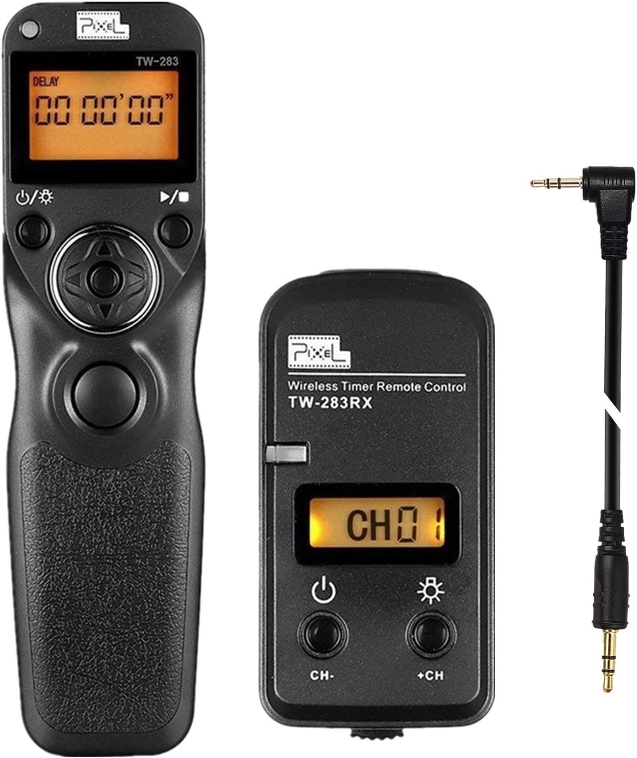 Pixel Remote Timer TW283-E3 LCD Multi-Function Shutter Remote Release Timer Controller Adapter Compatible with Canon EOS DSLR Pentax Contax Cameras