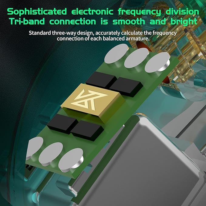 KZ AS16 Pro 8 Balance Armatures in-Ear Earphone,Pro HiFi IEMs Music Earbuds for Studio Recording,Stereo Sound Gaming Earbuds Positioning in Ear Headphones with Microphone Wired(Black,with Mic)