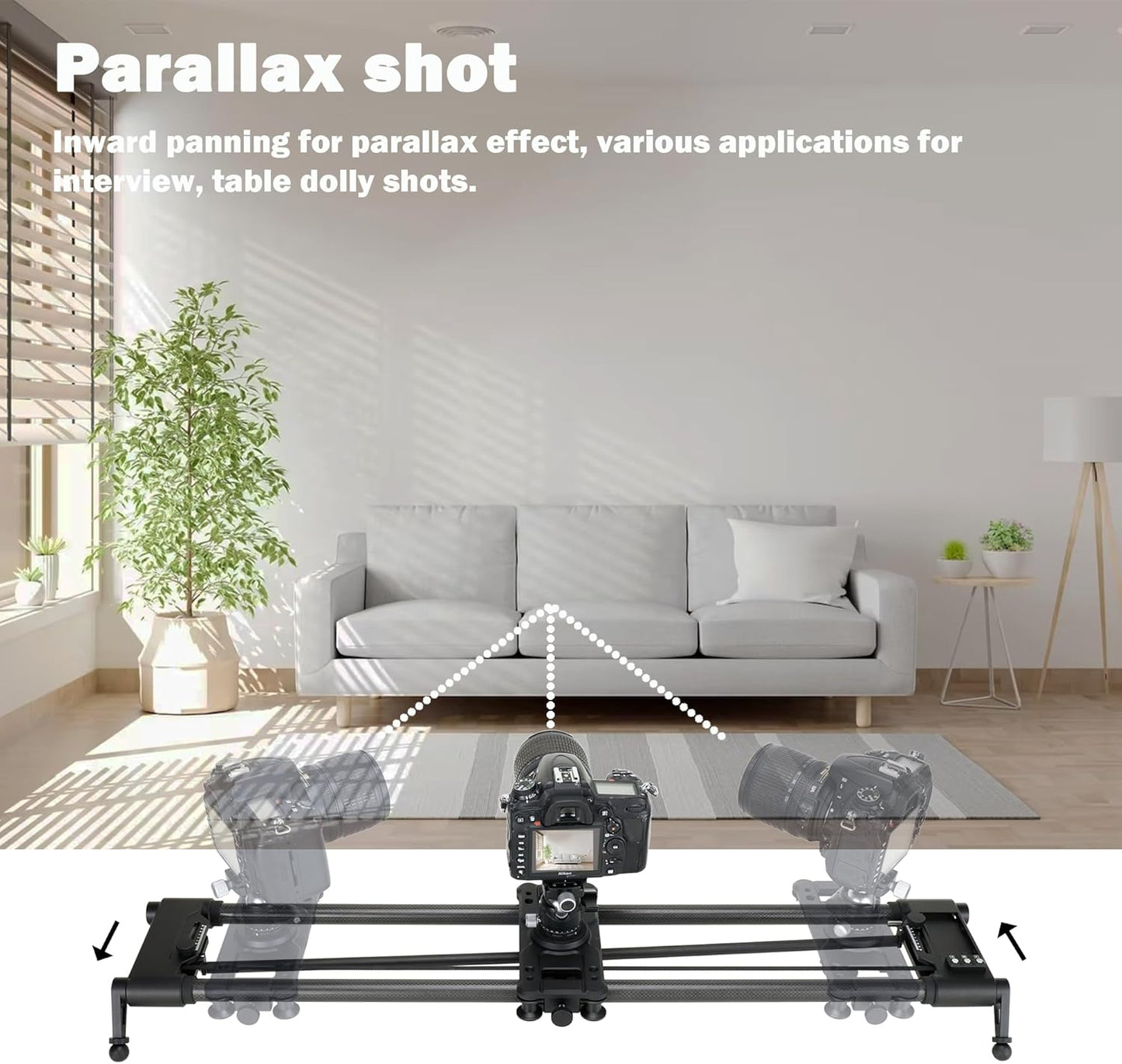 Konova New G1 Wireless Motorized Integrated Carbon Slider for Video, Time Lapse, Stop Motion, Parallax Panormaic Shooting (120cm (47.2"))