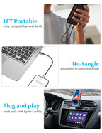 1ft USB C to Lightning Cable Short, [Apple MFi Certified] 2Pack USB C iPhone Charger PD Fast Charging, 12inch Nylon Braided Type C to Lightning Cord for iPhone 14 13 12 11 Pro Max Mini XR XS 8 SE iPad