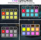 Podcast Equipment Bundle All-in-One with Dual XLR-3.5 Condenser Micophone with Mic Pop Filter Audio Equipment for Live Streaming/Recording, Online Gaming for Phone/Laptop/PC Audio Interface M100