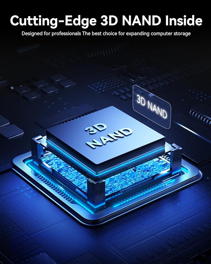 KOOTION 2TB NVMe Internal SSD PCIe 4.0, M.2 2280 NVMe Gen 4 Internal Solid State Drive Up to 5000MB/s, Storage Memory for PC