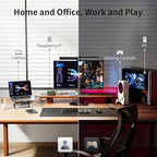 TESmart 8K@60Hz HDMI KVM Switch 1 Monitor 4 Computers USB 3.0, KVM Switch 4 Port 4K@144Hz for Gaming, Custom Hotkey Switch, EDID, Audio&Microphone, ADI Chip and All Input Cables