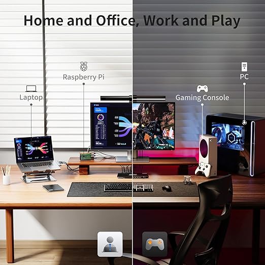 TESmart 8K@60Hz HDMI KVM Switch 1 Monitor 4 Computers USB 3.0, KVM Switch 4 Port 4K@144Hz for Gaming, Custom Hotkey Switch, EDID, Audio&Microphone, ADI Chip and All Input Cables