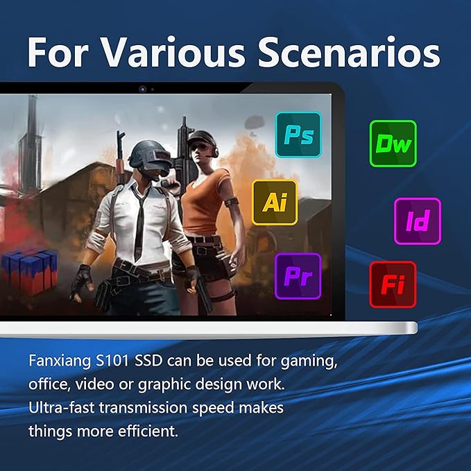 S101 128GB SSD SATA III 6Gb/s 2.5" Internal Solid State Drive, Read Speed up to 550MB/sec, Compatible with Laptop and PC Desktops(Black)