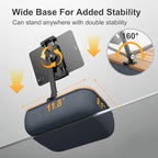 Lap Beanbag Cozy Kindle Pillow Stand for Bed with Adjustable Arm, 360° Tablet Holder, Fits 4.7"-13" Kindle, iPad, Phone, Lap Desk for Hands Free Reading in Bed, Couch, Sofa,Gray