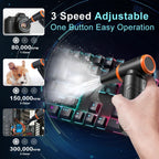 Compressed Air Duster, 300,000RPM Powerful Electric Air Duster, No Canned Air Duster-Replace Compressed Air, 3 Gear Adjustable High-Speed Air Blower for Office, Home,Car, Computer, Keyboard