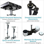 Flycam 5000 Handheld Camera Stabilizer with Comfort Arm Vest. Precise Balancing, Smooth & Fatigueless Operations. Quick Shock Absorption, Free Quick Release, Arm Brace & Table Clamp (FLCM-CMFT-KIT)