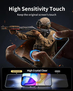 NIMASO for iPhone 16e/13 Pro/13/14 Screen Protector, 2 Pack HD Clear Tempered Glass Screen Protector for iPhone 16e, Automatic Dust Removal, Instant Installation(6.1 inches)