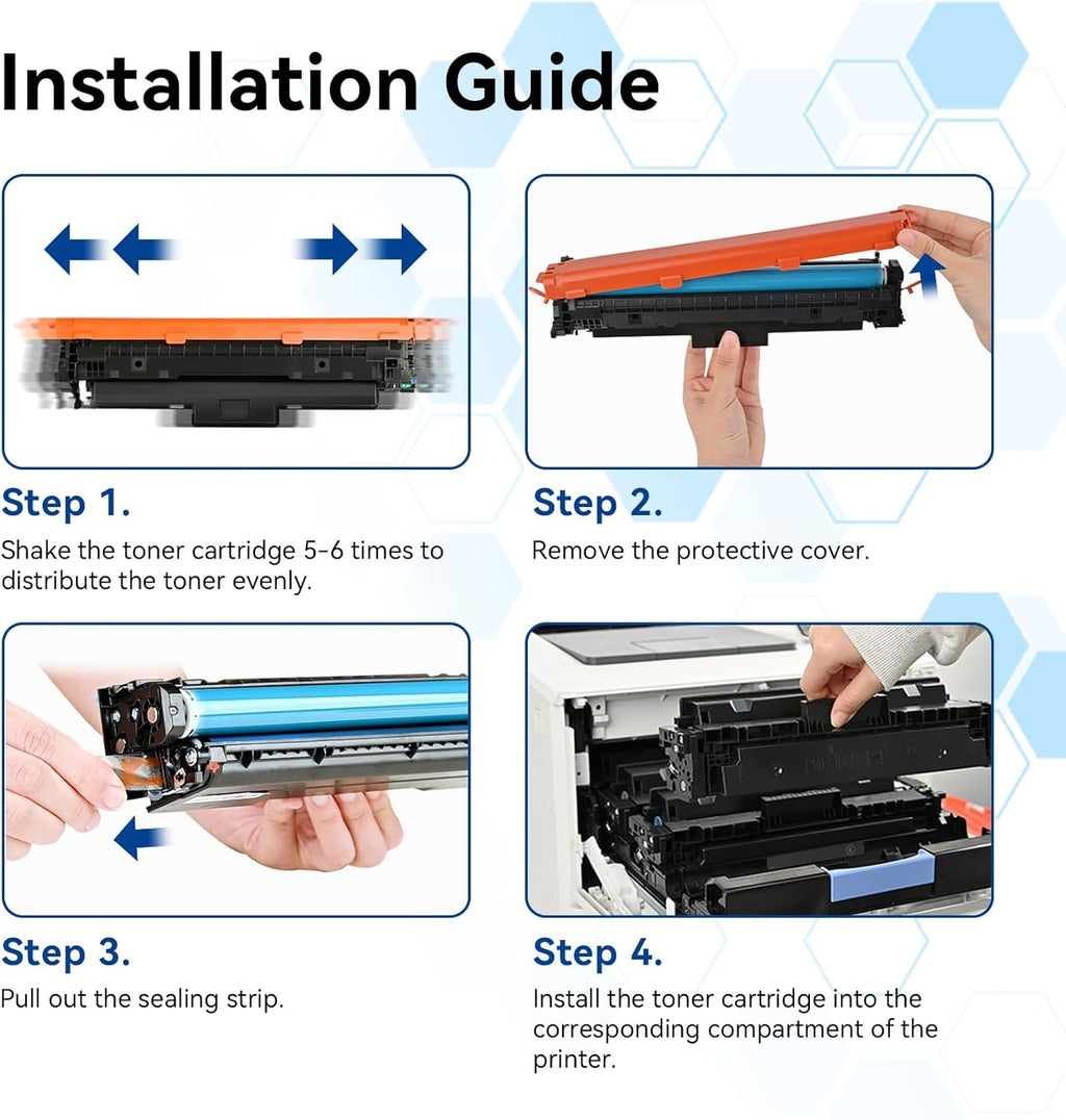 LEMERO 210X Compatible Toner Cartridge Replacement for HP 210X 210A Toner Cartridges for HP Color Laserjet Pro MFP 4301dw 4301fdn 4201dn 4201dw Printer (with Chip for HP 210X 210A High Yield-4 Packs)