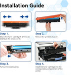 LEMERO 210X Compatible Toner Cartridge Replacement for HP 210X 210A Toner Cartridges for HP Color Laserjet Pro MFP 4301dw 4301fdn 4201dn 4201dw Printer (with Chip for HP 210X 210A High Yield-4 Packs)