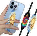 Universal Phone Grip Strap | Stretchable Phone Strap & Cell Phone Holder | Pack of 2 | Secure Hold for Busy Hands | Reversible & Durable Phone Hand Strap - Moon Sun & Turtle
