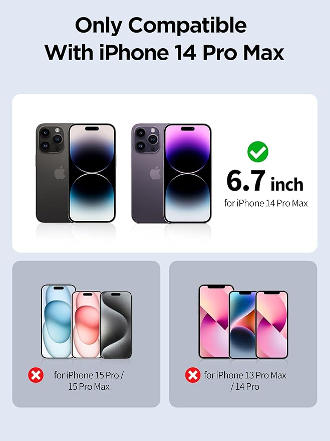 Compatible for iPhone 14 Pro Max Privacy Screen Protector Tempered Glass 6.7 Inch, Pink Gradient Anti Spy Anti Blue Light HD Easy Installation