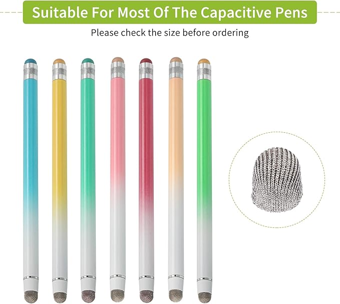 MECCANIXITY 10pcs Replacement Fiber Mesh Tips for Stylus Pens 5mm Suitable for Capacitive Touch Screen,High Sensitivity,Soft,No Scratch Screen Pen Tip