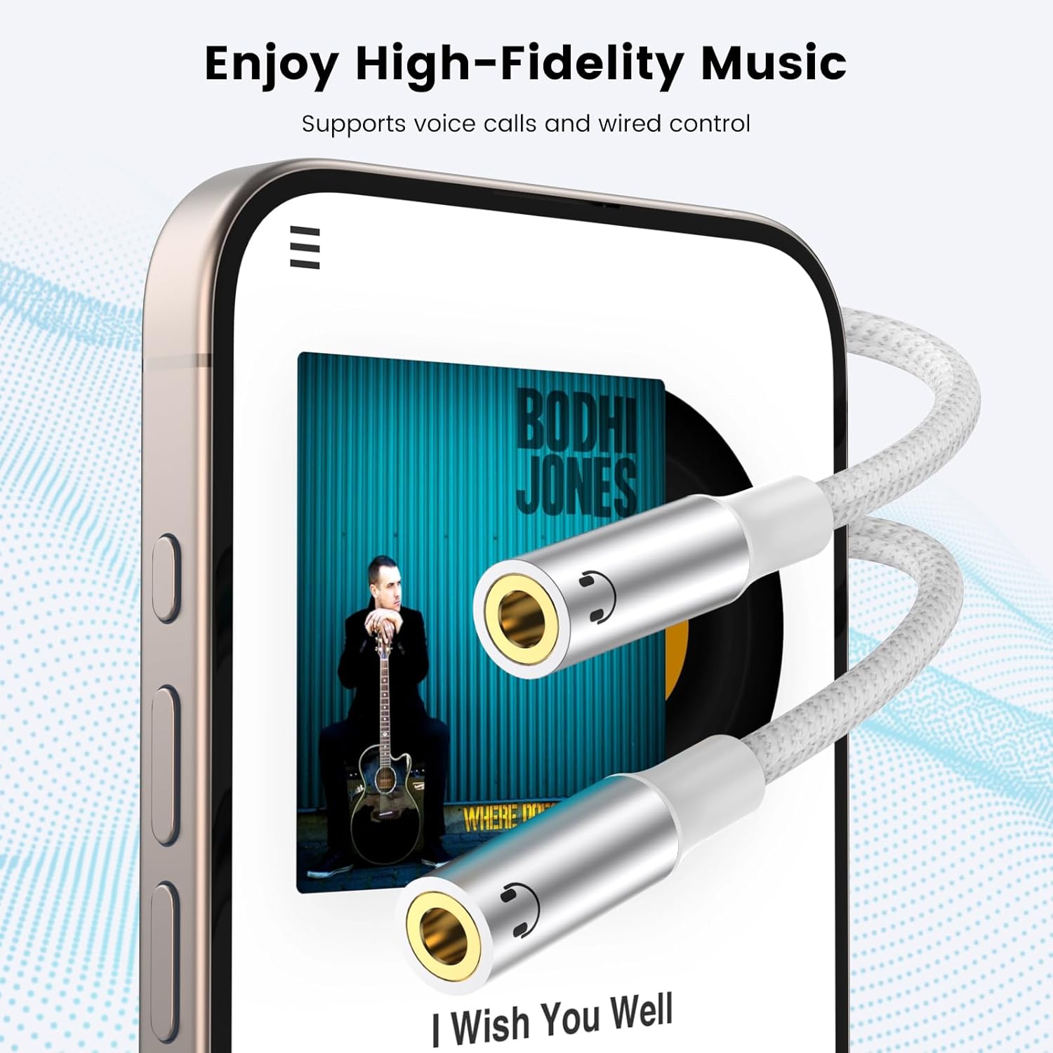 MOSWAG Type C to Dual 3.5mm Aux Headphone Jack Adapter, Type C to Dual 3.5mm Aux Headphone Jack Adapter Compatible with Pixel 7 6 Pro 5, for Galaxy S23 S22 S21 Ultra Note 20 Ultra iPad Air MacBook