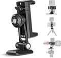 NEEWER Metal Phone Tripod Mount Adapter with Arca QR Base, Cold Shoe, 360° Swivel 180° Tilt, Phone Holder Compatible with iPhone 15 Pro Max Galaxy S24