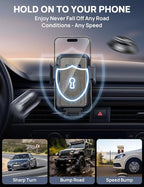 [2025 New] Dashboard Phone Holders for Your Car [Military Grade Stable] Phone Holders for Your Car, Non-Slip Silicone Carbon Fiber Car Phone Mount, Rotatable Suction Cup for All Phone, Gray