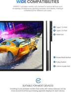 UPERFECT 21.5” 120HZ Portable Monitor w/Kickstand & VESA, Large Portable Gaming Monitor with HDMI Type C, External Dispaly for Laptops, Steamdeck, MacBook, Phones, Mini PC