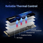 4TB SSD NVMe M.2 2280 PCIe Gen4 x4 Internal Solid State Drive - Up to 5000MB/s, 4TB SSD PS5 Dynamic SLC Cache, PS5 Compatible for Gaming PC Laptop(EN705)