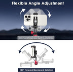 Manbily Phone Tripod Mount, Metal Smartphone Mount Adapter Camera Hot Shoe Mount, 360° Swivel 180° Flip Adjustable Phone Holder for Microphone LED Light（SP-09