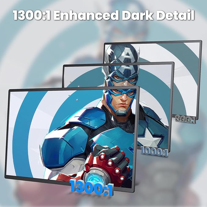 23.8” 4K Portable Monitor, UHD (3840*2160) 120% SRGB IPS FreeSync Gaming Moniter USB-C HDMI Large Work Home Office Second Monitor VESA Mountable, Adjustable Tilt & Height for Laptop, MacBook, PS4,Xbox