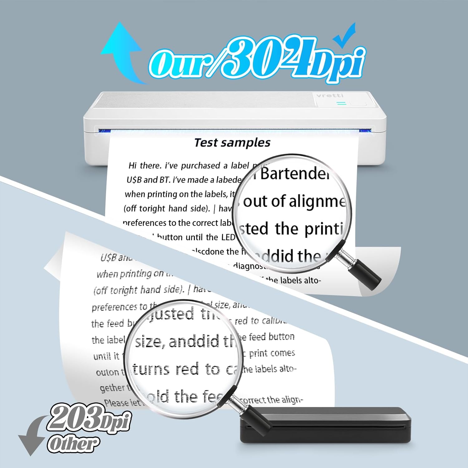 vretti P83 Portable Printers Wireless for Travel, A4 Portable Thermal Printer, Mobile Inkless Printer Compatible with Phone & Laptop, Supports 8.5 x 11 US Letter for Car School Office Home Use, White