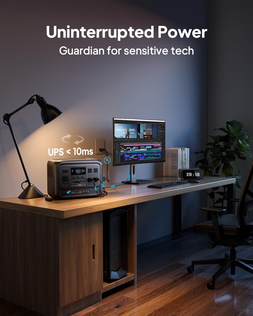 BLUETTI Elite 100 V2 Solar Generator with 100W Solar Panel (Ships Separately), 1024Wh Portable Power Station w/ 4 1800W AC Outlets, 35% Smaller, Ideal for Camping, Emergencies, Backup Power (2025 New)