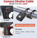 for Leica V-lux114 Cable/for Panasonic Genera Shutter Cable s5 ii S5M2XS GH4 GH5 /6 g85 g9 Remote Camera Small Shutter Release Remote Control V-lux2,V-lux3,V-lux4,V-lux5,V-lux114(RC301-L1 30cm)
