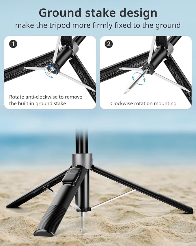 Magnetic Tripod for iPhone, 69" Phone Tripod Selfie Stick with Rechargeable Remote & 2 in 1 Phone Holder, Extendable Cell Phone Stand for Recording Travel, Compatible with iPhone and Android Phone