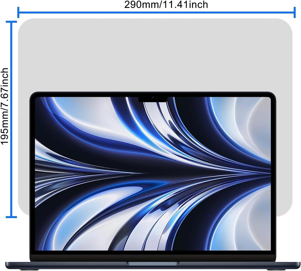 2 Pack Microfiber Liner Cleaning Cloth 13" with Screen Keyboard Imprint Protection, Laptop Keyboard Protector Compatible with MacBook Pro/Air 13" and MacBook Pro 14"-(Grey+Black)