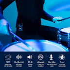 Xvive U4R4 Wireless in-Ear Monitor System Professional IEM System,1 Transmitter and 4 Beltpack Receiver for Studio, Band Rehearsal,Live Performance(U4R4)