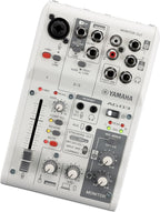 Yamaha AG03MK2 White 6-Channel Live Streaming Loopback Mixer/USB Interface with Steinberg Software Suite