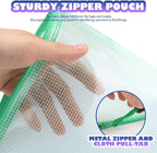 LEOBRO Mesh Zipper Pouches Bags, 10PCS Zipper Pouch, A4 Mesh Bags with Zipper, Zipper Pouches for Organization, Storage Bags for School Office Travel Supplies, File Jackets & File Pockets