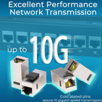 Rapink Patch Panel 24 Port Cat7 with Inline Keystone 10G Support, Coupler Patch Panel STP Shielded 19-Inch with Removable Back Bar, 1U Network Panel for Cat7, Cat6, Cat6A, Cat5e,