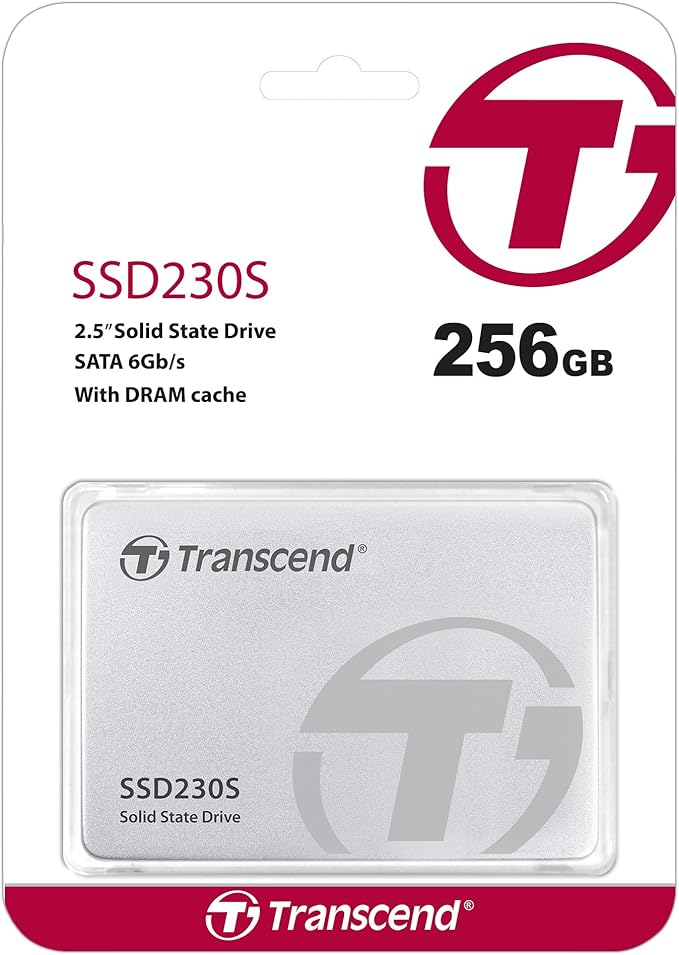 Transcend 256GB SATA III 6Gb/s SSD230S 2.5” Solid State Drive TS256GSSD230S,Silver