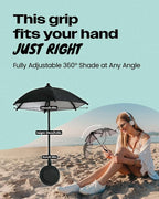 3 in 1 Magnetic Umbrella Sunshade Collapsible Expandable Phone Grip & Stand - Elegant Magsafe Compatible Phone Holder for Secure Grip and Hands-Free Viewing (Black)