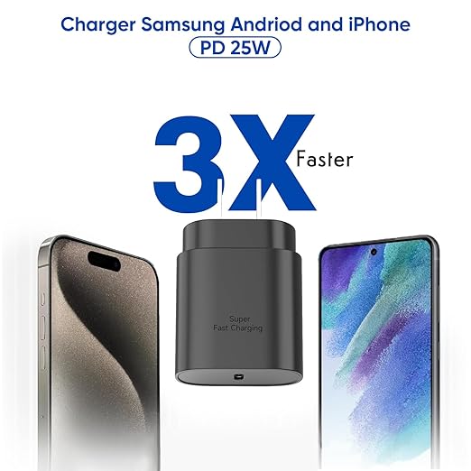 10FT Super Fast Charger Type C, 2Pack 25W USB C Wall Charge 10Foot Long Android Type C Charger Cable Fast Charging for Samsung Galaxy S25 Ultra/S25/S25+/S24+/S24 Ultra/S24/S24+/S23 Ultra/S22 Ultra/S21