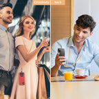 OUTXE Universal Phone Lanyard 2 Packs - 2× Adjustable Neck Strap, 4× Phone Patches- Apricot Elegance