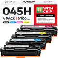 045H Toner Cartridges with Chip High Yield Replacement for Canon 045 045H CRG-045H Toner Compatible with Color imageCLASS LBP612Cdw MF634Cdw MF632Cdw MF633cdw MF631Cdw MF635cx MF636cdwt Printer 4-Pack