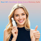 JSL JDTDC MFi Certified 512GB Photo Stick for iPhone USB C Flash Drive External Storage for iPhone 16/15/14, iPad, Android Memory Expansion, Phone-Picture-Saver Portable Thumb Drive for Photos Videos