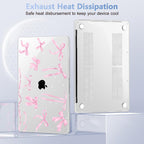 Case for MacBook Pro 13 inch with/Without Touch Bar (2016-2022, M2 A2338 M1 A2289 A2251 A2159 A1989 A1706 A1708), Hard Shell + Keyboard Cover + Dust Plug, Bowknot