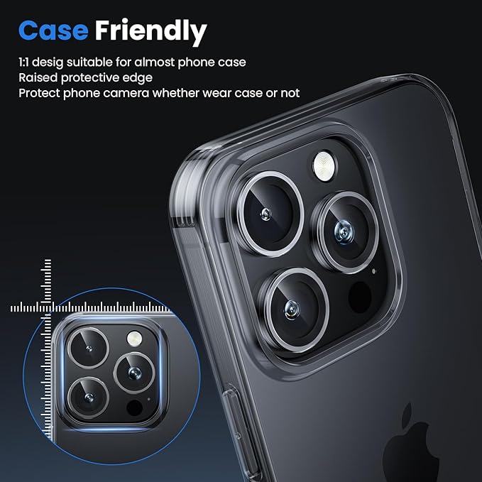 WSKEN for iPhone 16 Pro/iPhone 16 Pro Max Camera Lens Protector - [Original Shooting Model] Shatterproof Ultra HD Tempered Metal Glass Camera Screen Protector Cover Film Accessories