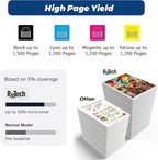 054 MF642cdw Toner Cartridge,Replacement for Canon 054H CRG-054 for Color imageCLASS MF644Cdw MF642Cdw LBP622Cdw MF641Cw Printer,No Fading,No Streak,Black Cyan Yellow Magenta 4 Pack