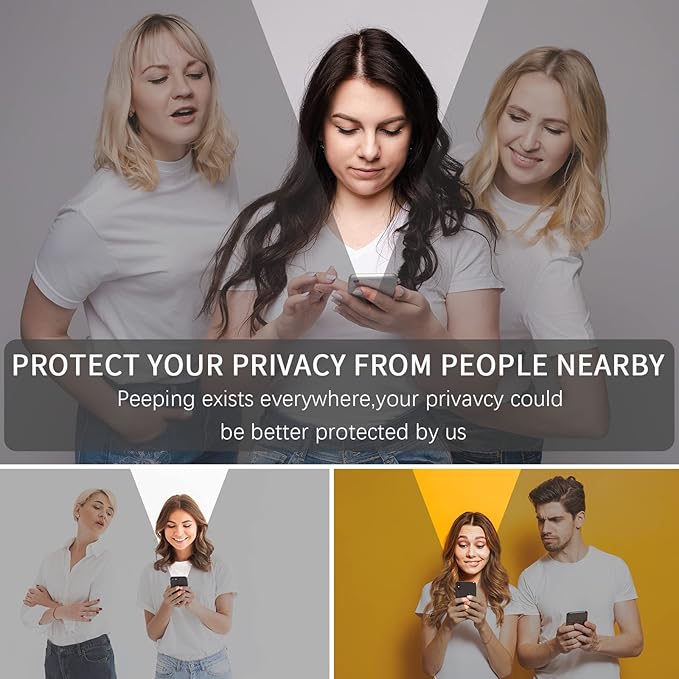 Compatible for iPhone 13 Pro Max Privacy Screen Protector/iPhone 14 Plus Screen Protector 6.7 Inch, Purple Gradient Anti Spy Anti Blue Light HD Tempered Glass Easy Installation