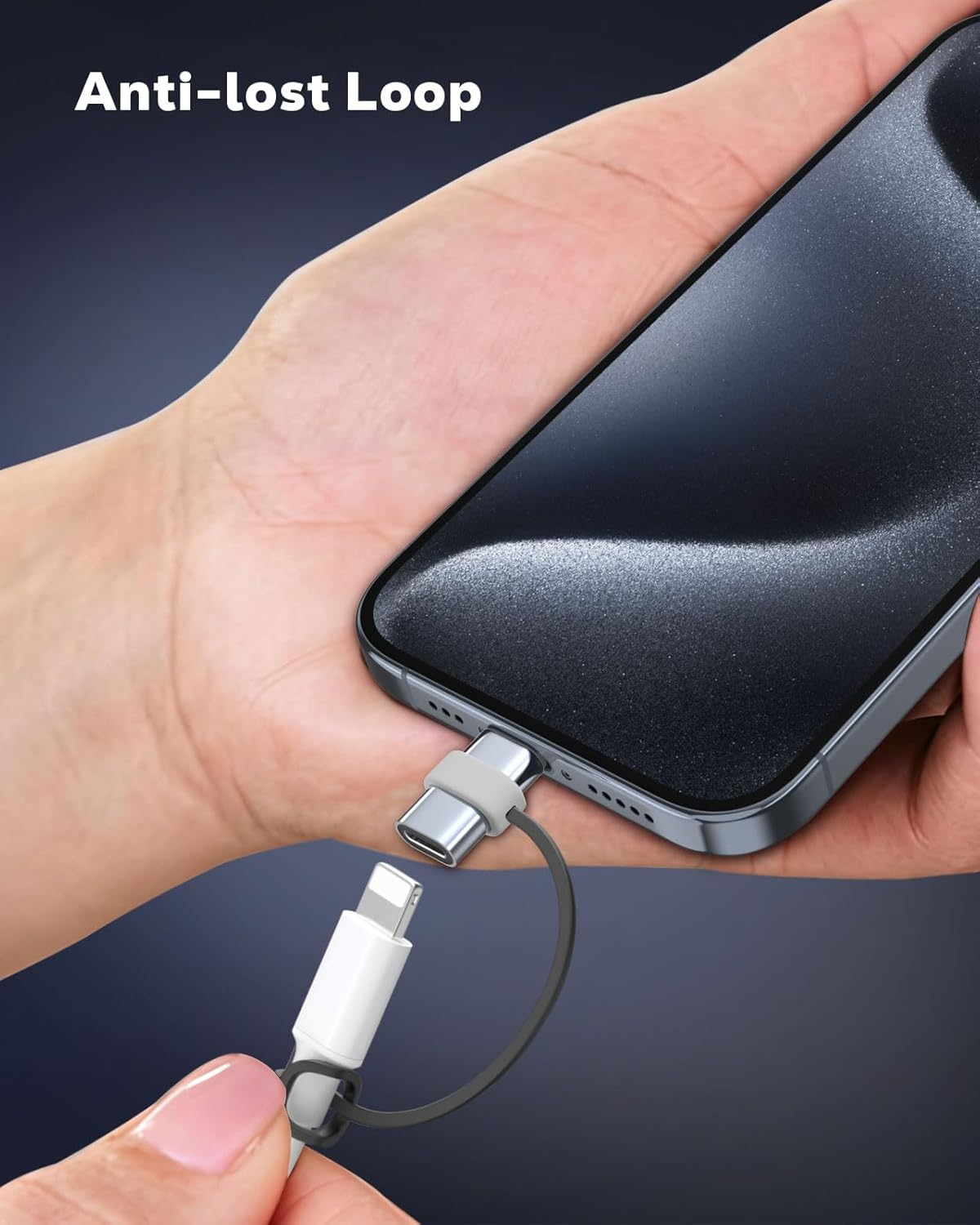 MoKo 4 Pack Lightning Female to USB C Male Adapter,USB-C Lightning Adapter for iPhone 15/16 Pro/16 Pro Max/Plus,Galaxy S24,iPad,iPhone to USB C Adapter for Charging/Data Sync, NOT for Audio/OTG, Gray