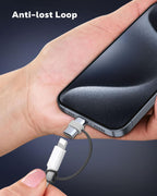 MoKo Lightning Female to USB C Male Adapter 2Pack, USB-C Lightning Adapter for iPhone Air 17 16 15 Pro Max Plus, iPad Pro/Air, Galaxy, iPhone to USB C Adapter for Data Sync, NOT for Audio/OTG, Gray