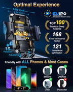 VANMASS 2024【True Military-Grade】 Phone Holders for Your Car 【65 LBS Strongest Suction & Clip】 Ultimate Cell Phone Mount Dashboard Window Vent for iPhone 16 Pro Max 15 14 13 12 Samsung Android Truck